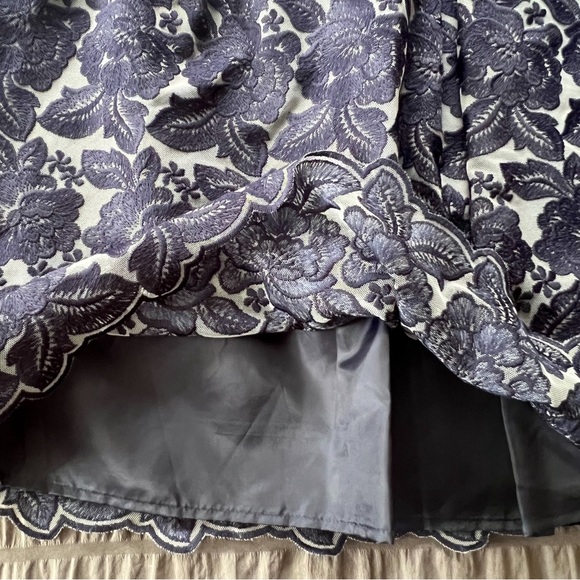 NWT Talbots Woman Blue Lace Floral Special Occasion Skirt Womens Plus Sz 14W - Picture 10 of 14